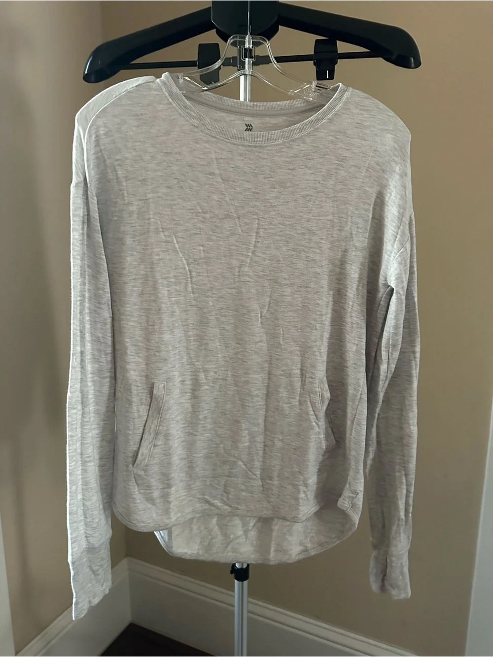 all in motion Heather Light Gray Crewneck Pullover